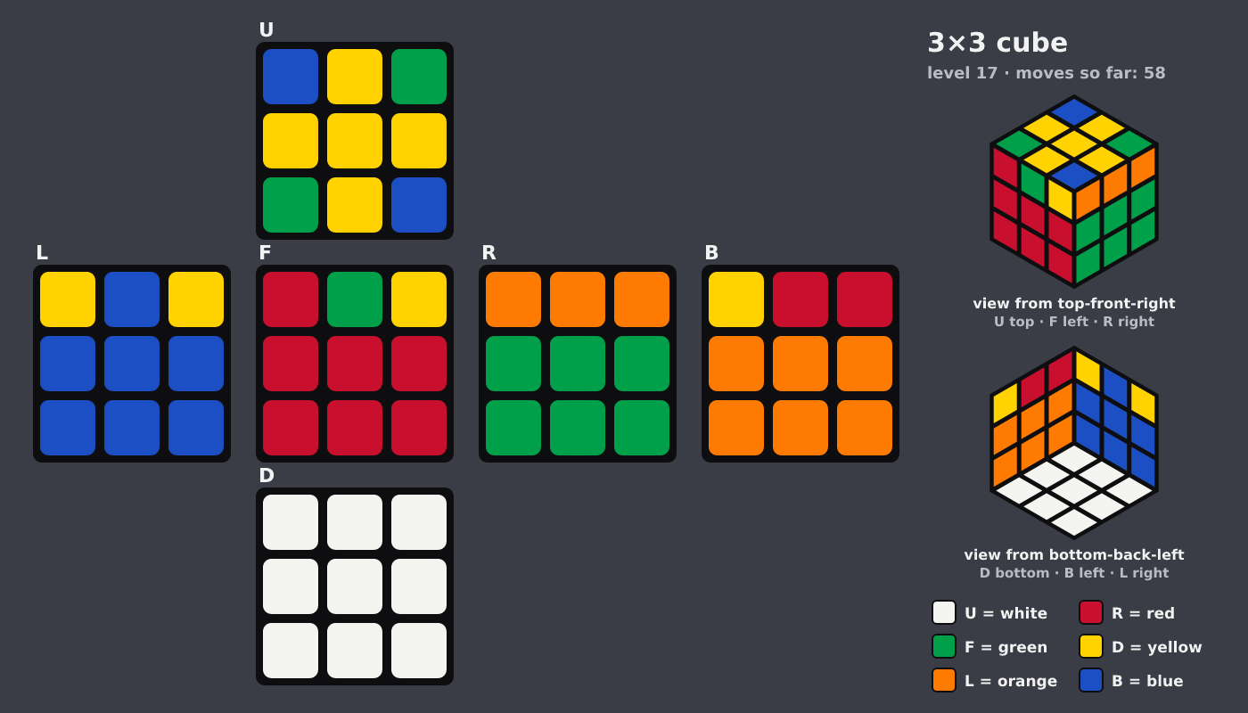 Picture shown to the model: after turn 10 · 58 moves