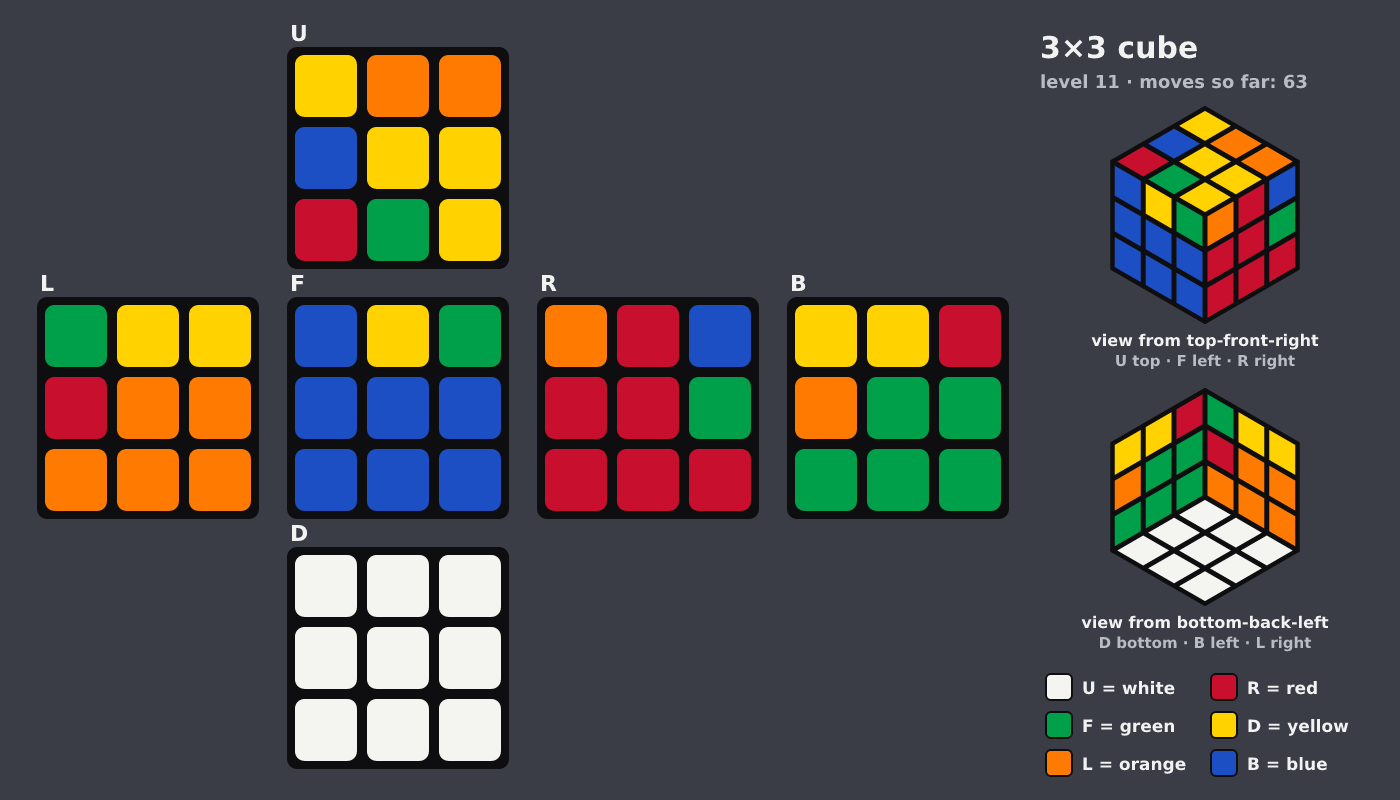 Picture shown to the model: after turn 10 · 63 moves