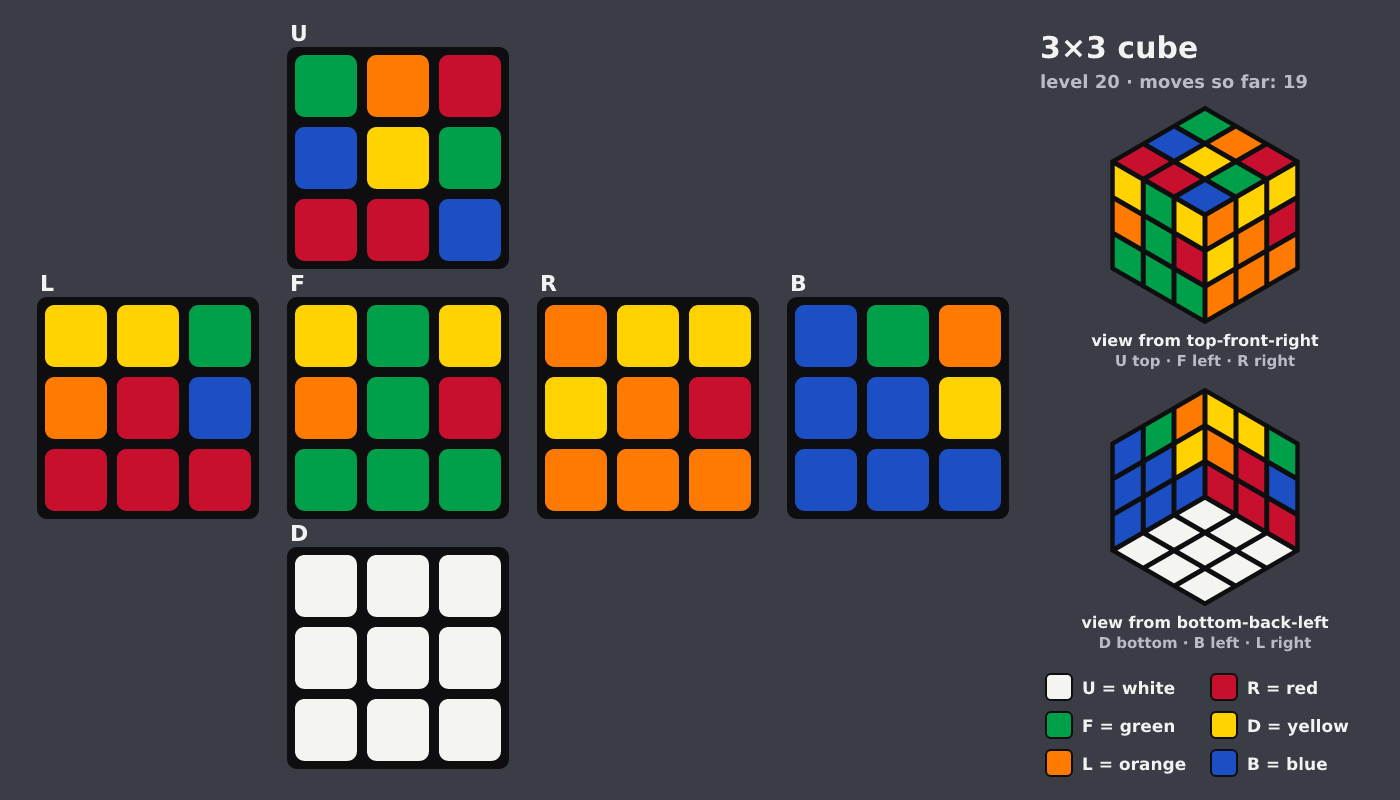 Picture shown to the model: after turn 5 · 19 moves