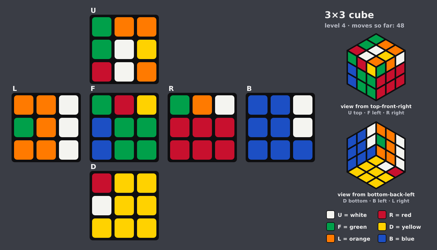 Picture shown to the model: after turn 13 · 48 moves