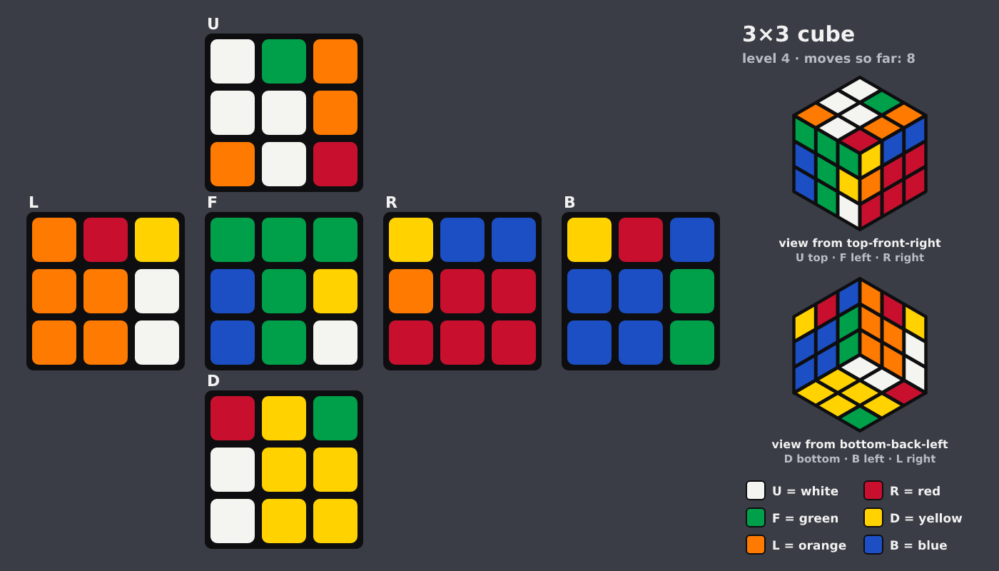 Picture shown to the model: after turn 3 · 8 moves