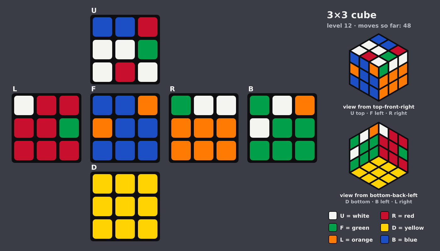 Picture shown to the model: after turn 8 · 48 moves