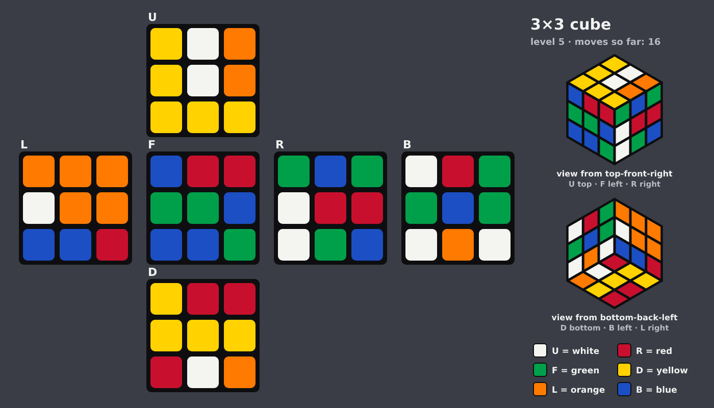 Picture shown to the model: after turn 9 · 16 moves