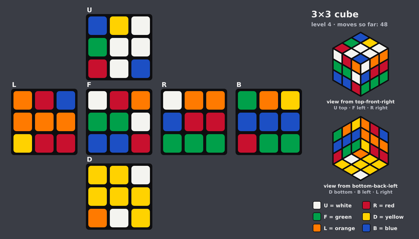 Picture shown to the model: after turn 5 · 48 moves