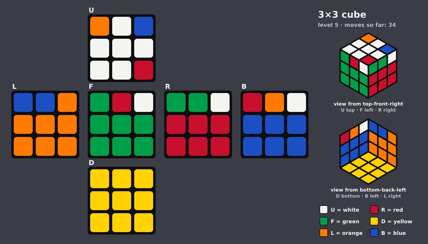 Picture shown to the model: after turn 5 · 34 moves
