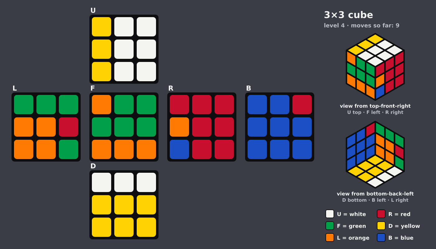 Picture shown to the model: after turn 8 · 9 moves