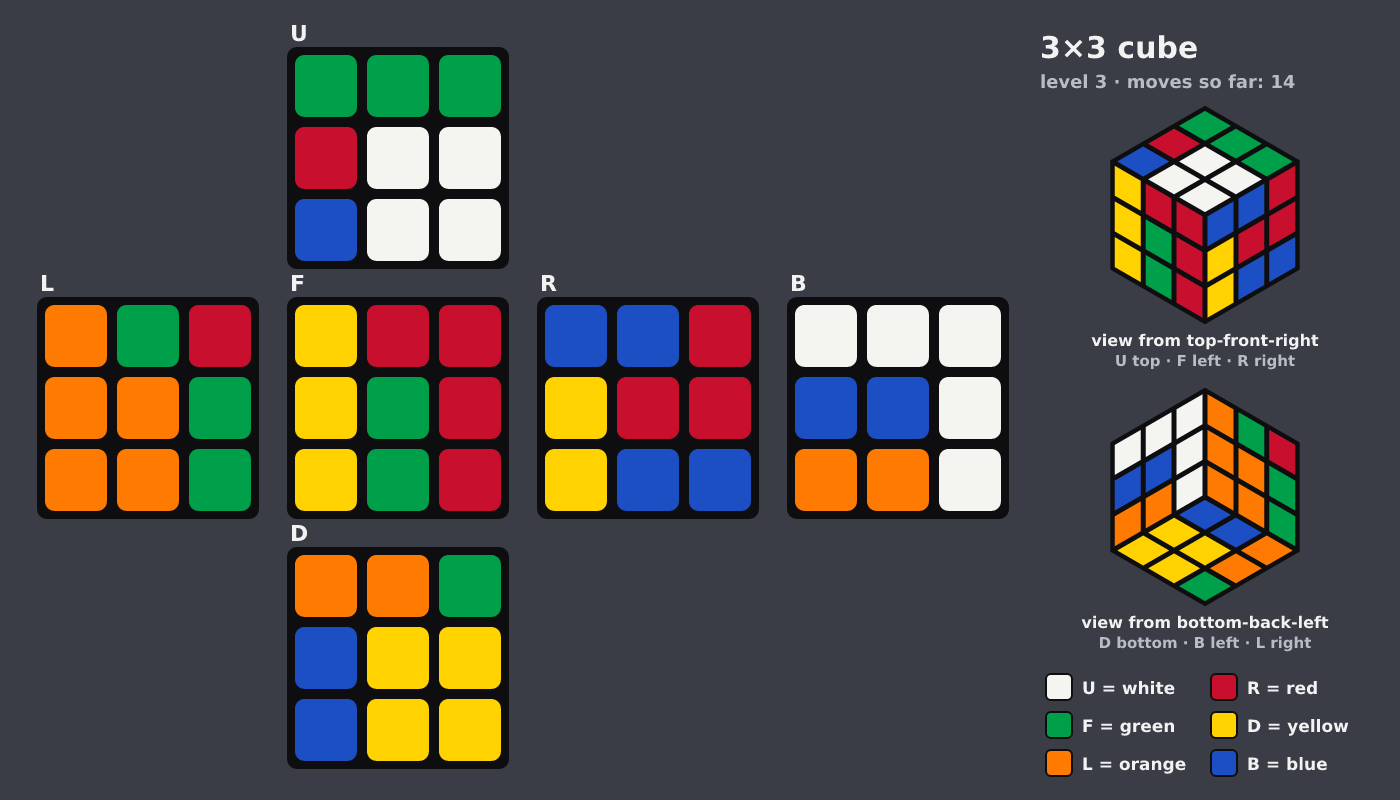 Picture shown to the model: after turn 9 · 14 moves