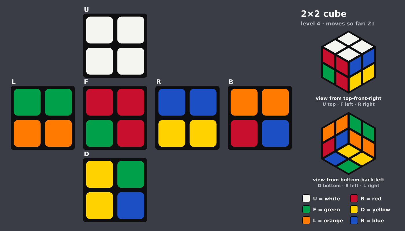 Picture shown to the model: after turn 5 · 21 moves