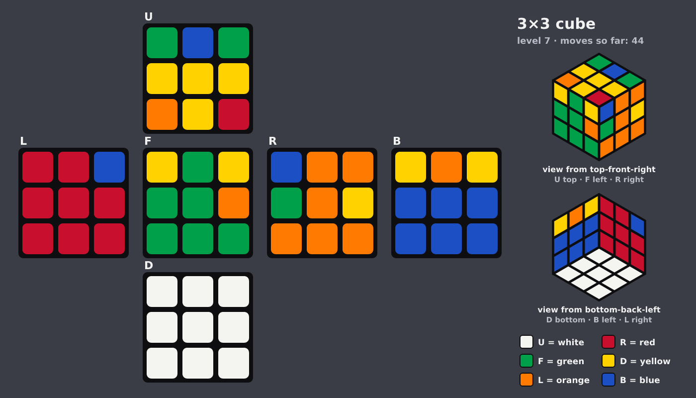 Picture shown to the model: after turn 10 · 44 moves