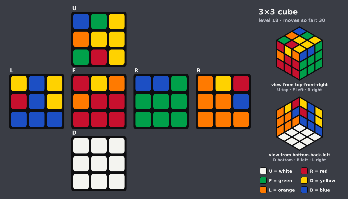 Picture shown to the model: after turn 6 · 30 moves