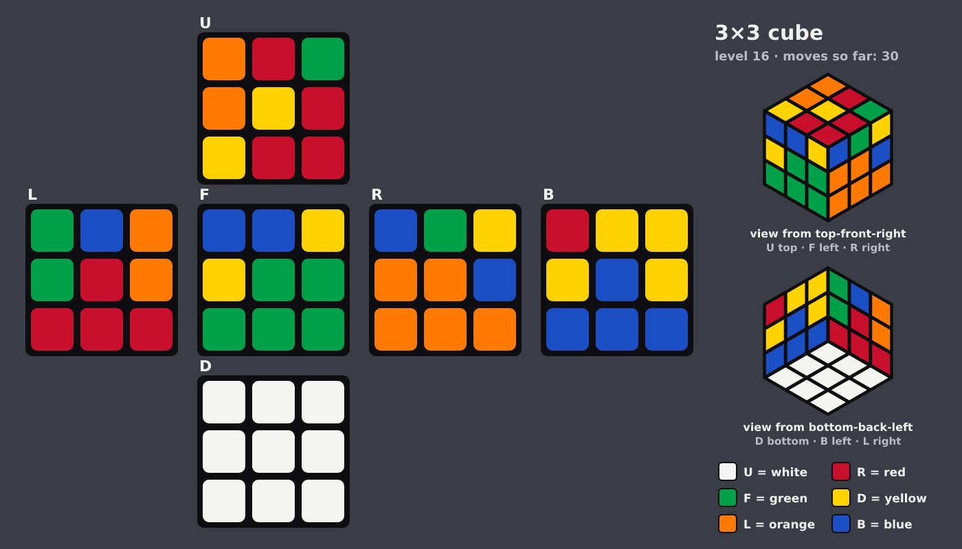 Picture shown to the model: after turn 6 · 30 moves