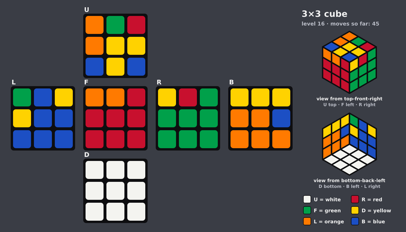 Picture shown to the model: after turn 8 · 45 moves