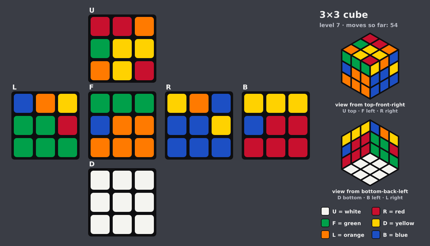 Picture shown to the model: after turn 8 · 54 moves