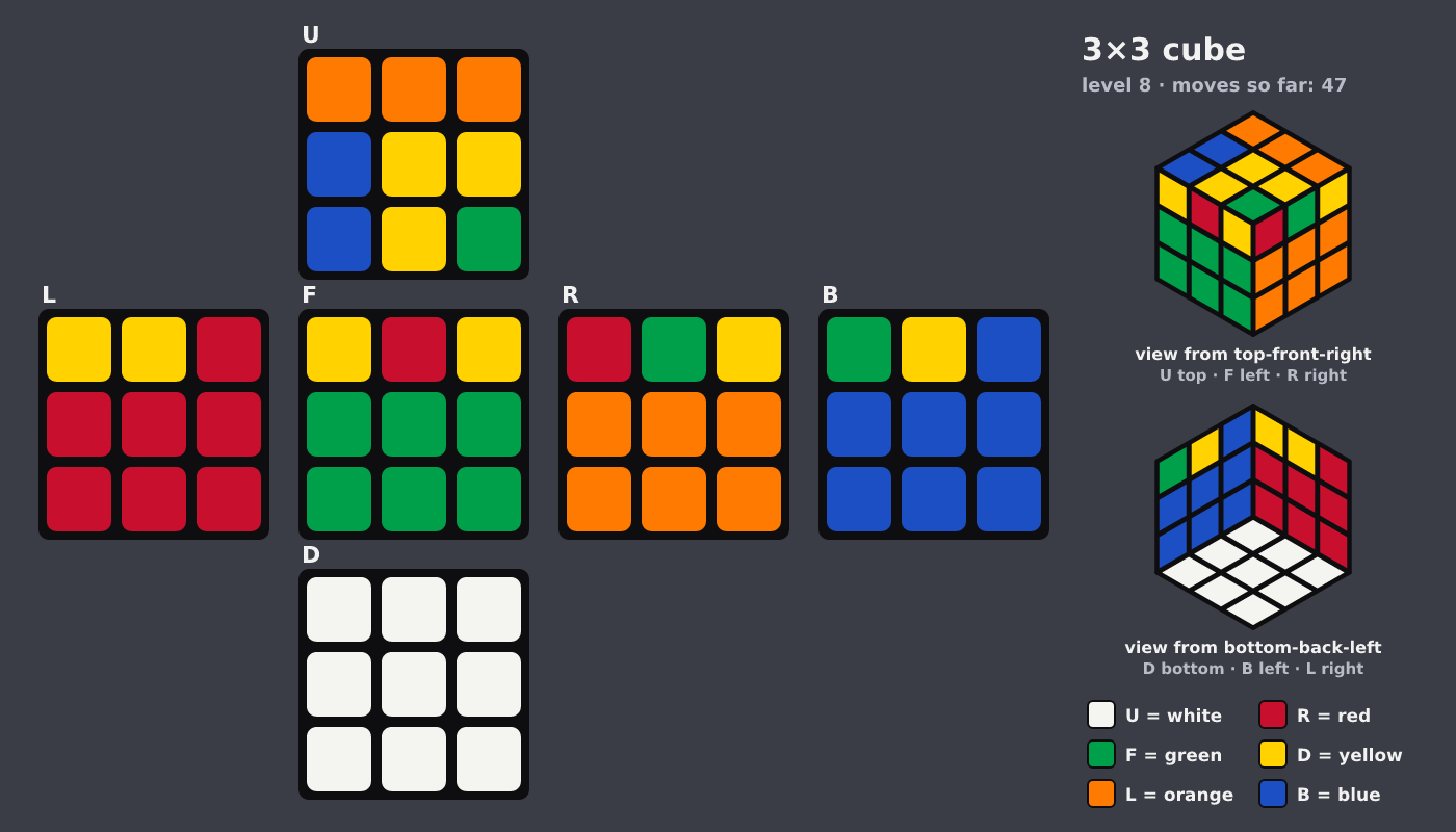 Picture shown to the model: after turn 8 · 47 moves