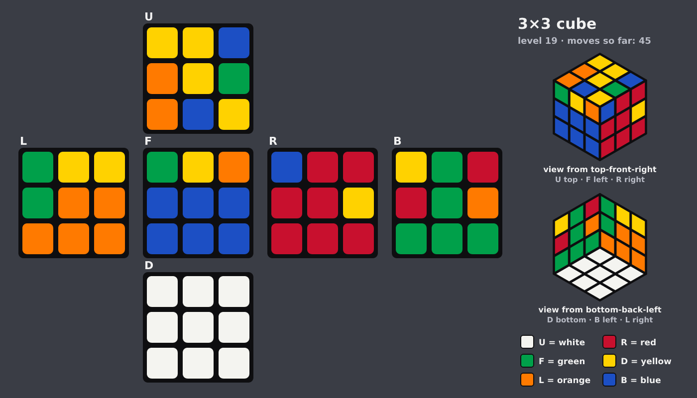 Picture shown to the model: after turn 8 · 45 moves
