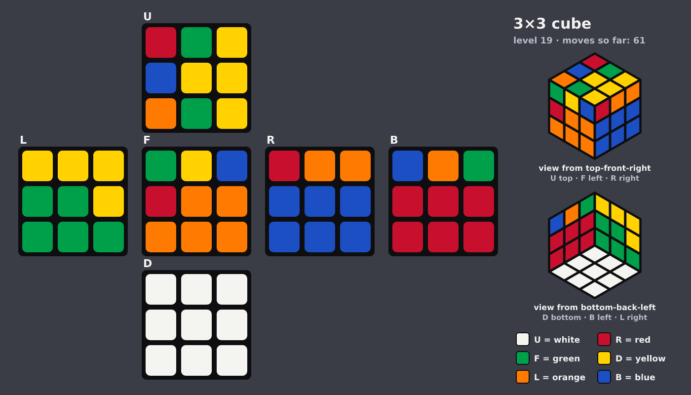 Picture shown to the model: after turn 10 · 61 moves