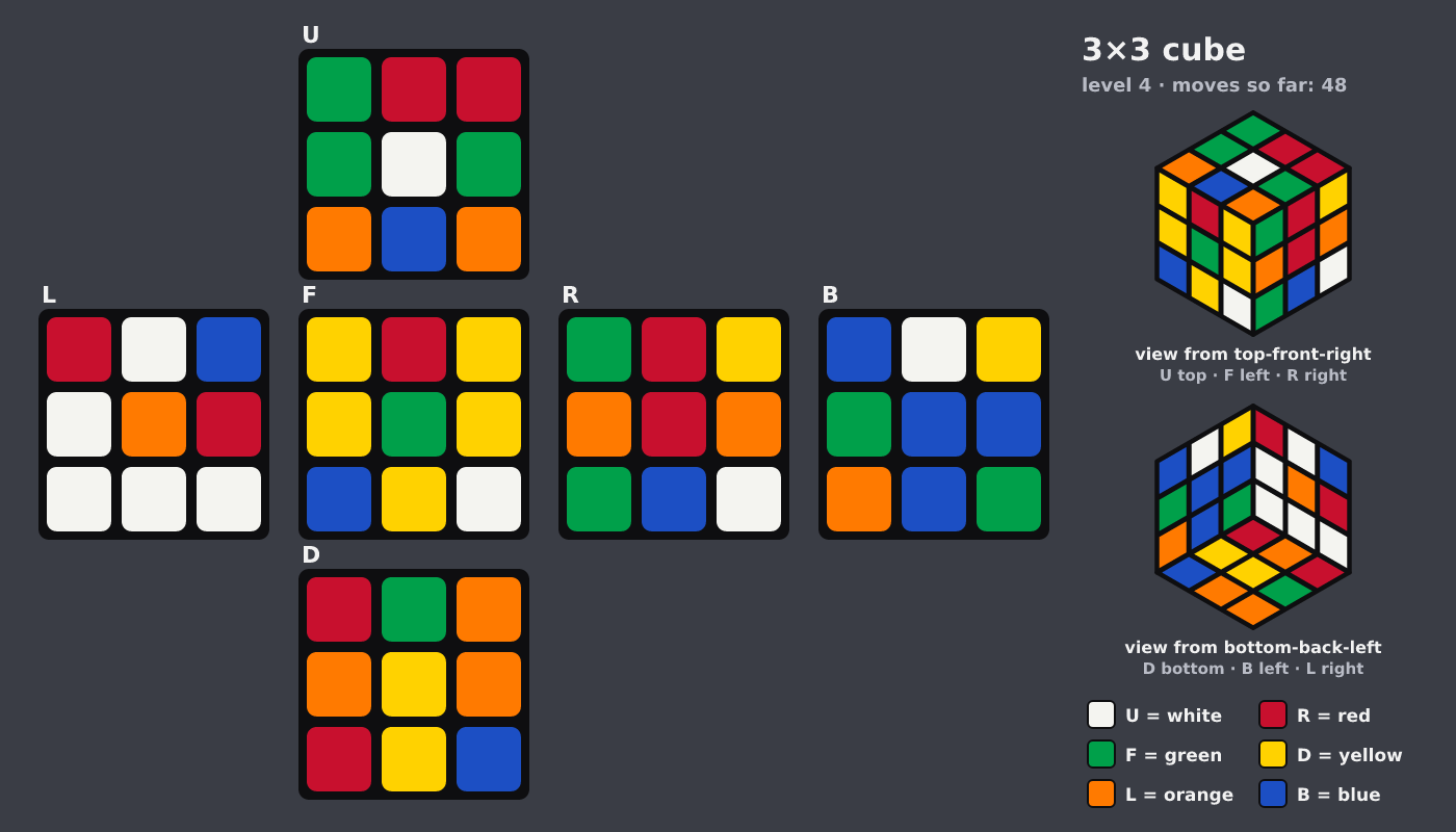 Picture shown to the model: after turn 8 · 48 moves