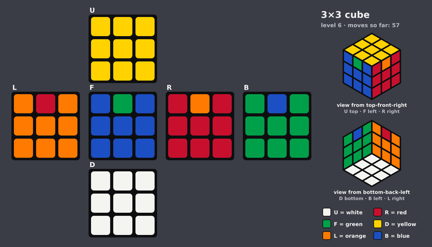Picture shown to the model: after turn 8 · 57 moves