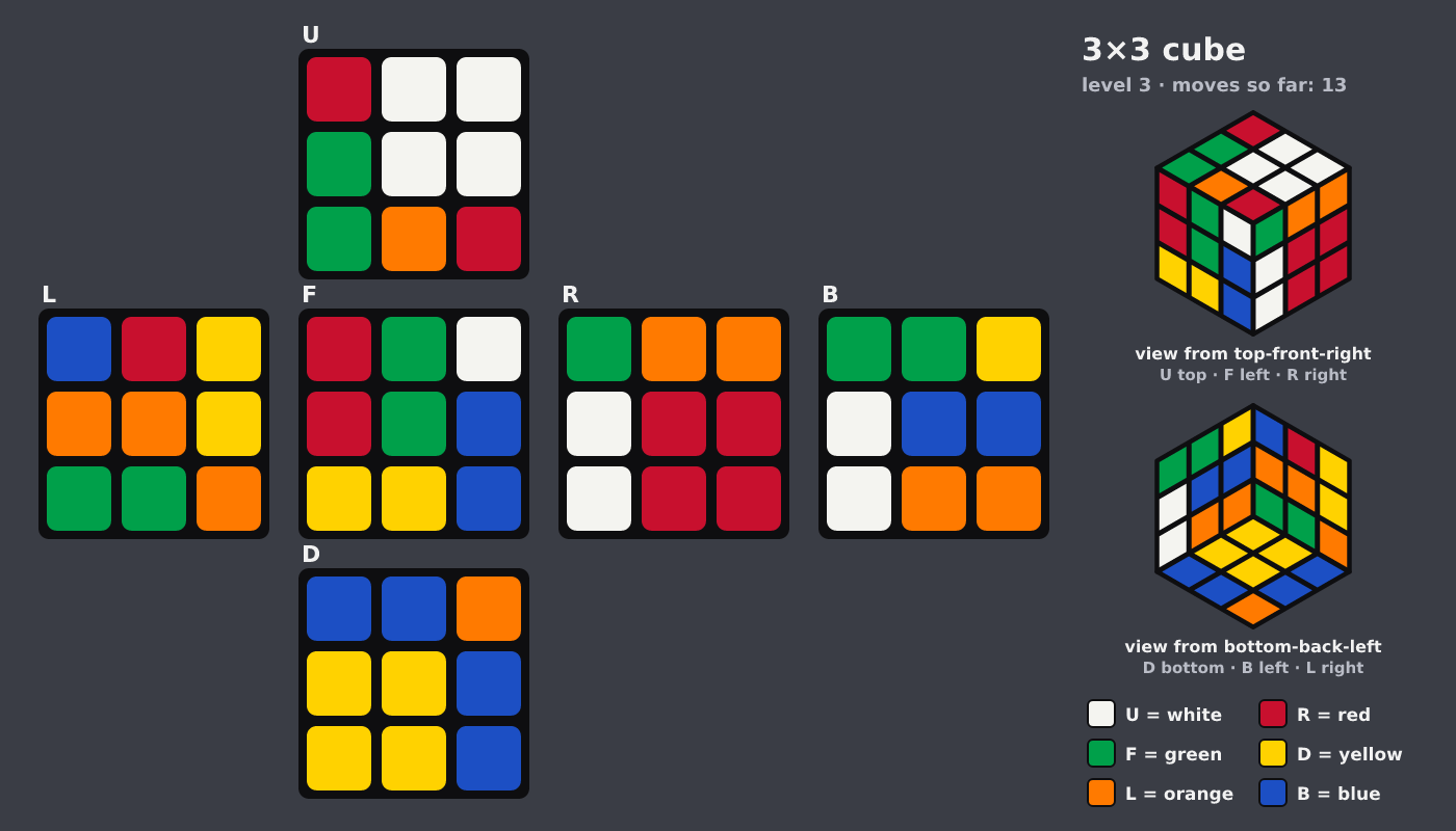 Picture shown to the model: after turn 13 · 13 moves