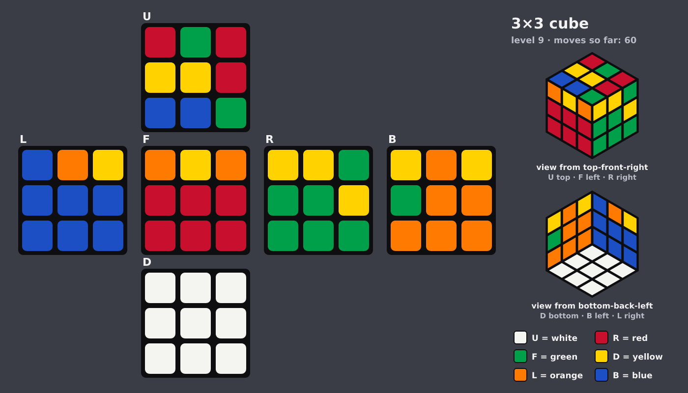 Picture shown to the model: after turn 9 · 60 moves