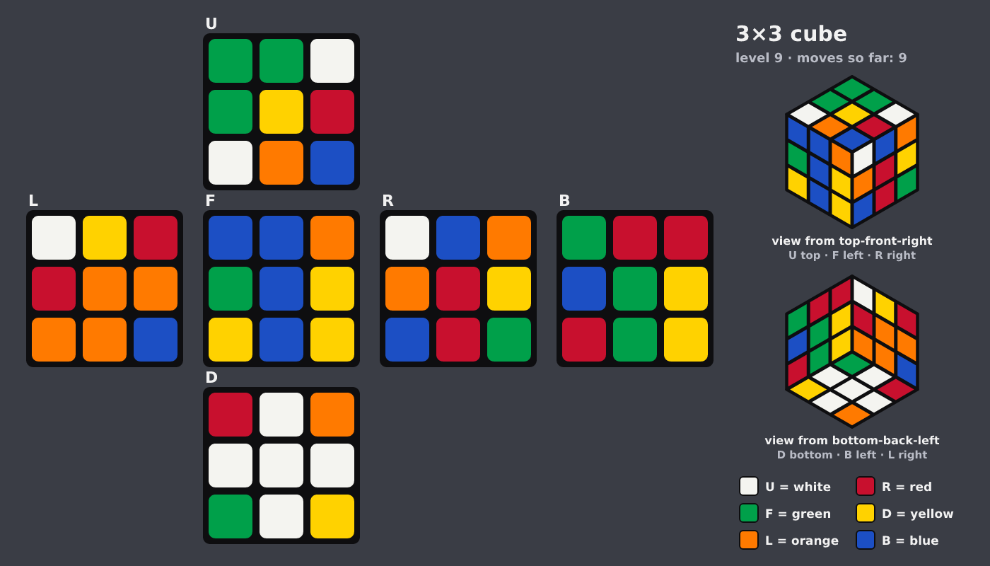 Picture shown to the model: after turn 1 · 9 moves