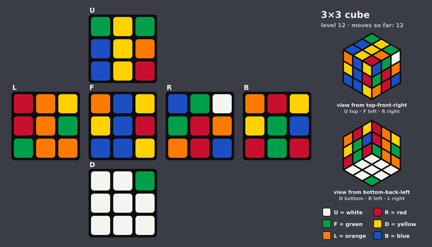 Picture shown to the model: after turn 1 · 12 moves