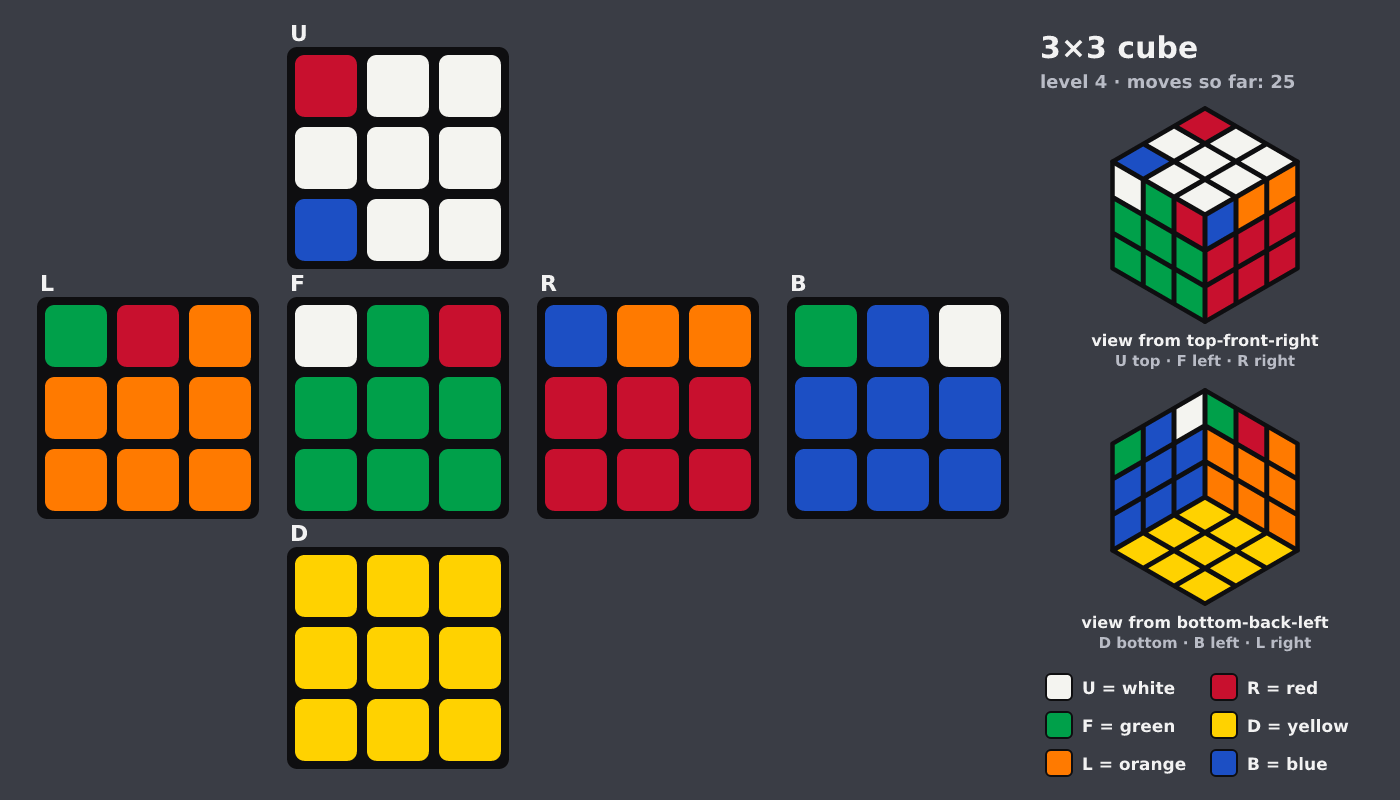 Picture shown to the model: after turn 6 · 25 moves