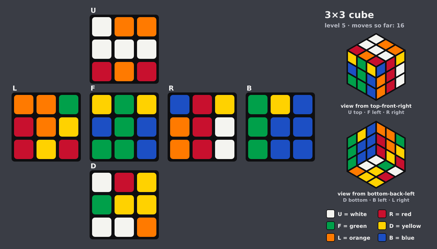 Picture shown to the model: after turn 9 · 16 moves