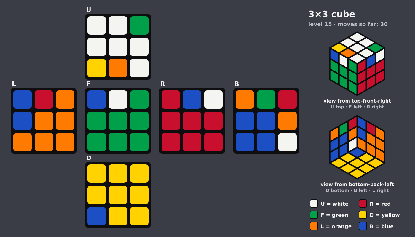Picture shown to the model: after turn 3 · 30 moves