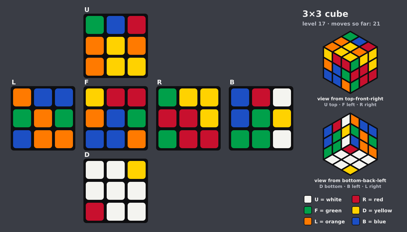 Picture shown to the model: after turn 3 · 21 moves
