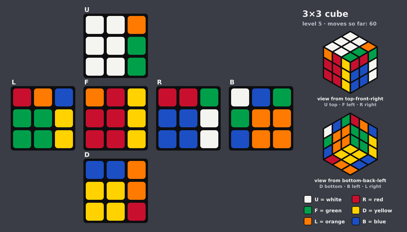 Picture shown to the model: after turn 8 · 60 moves