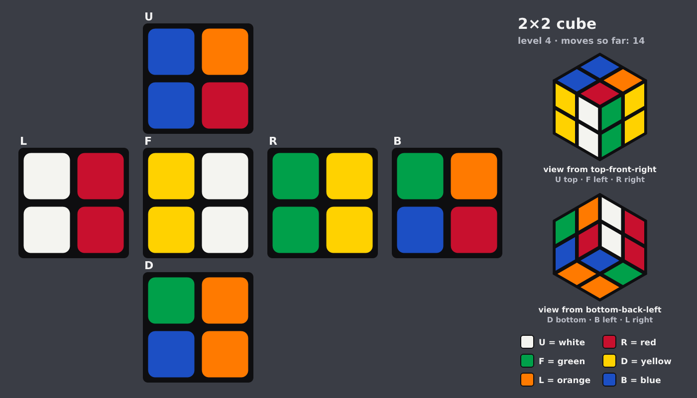Picture shown to the model: after turn 8 · 14 moves