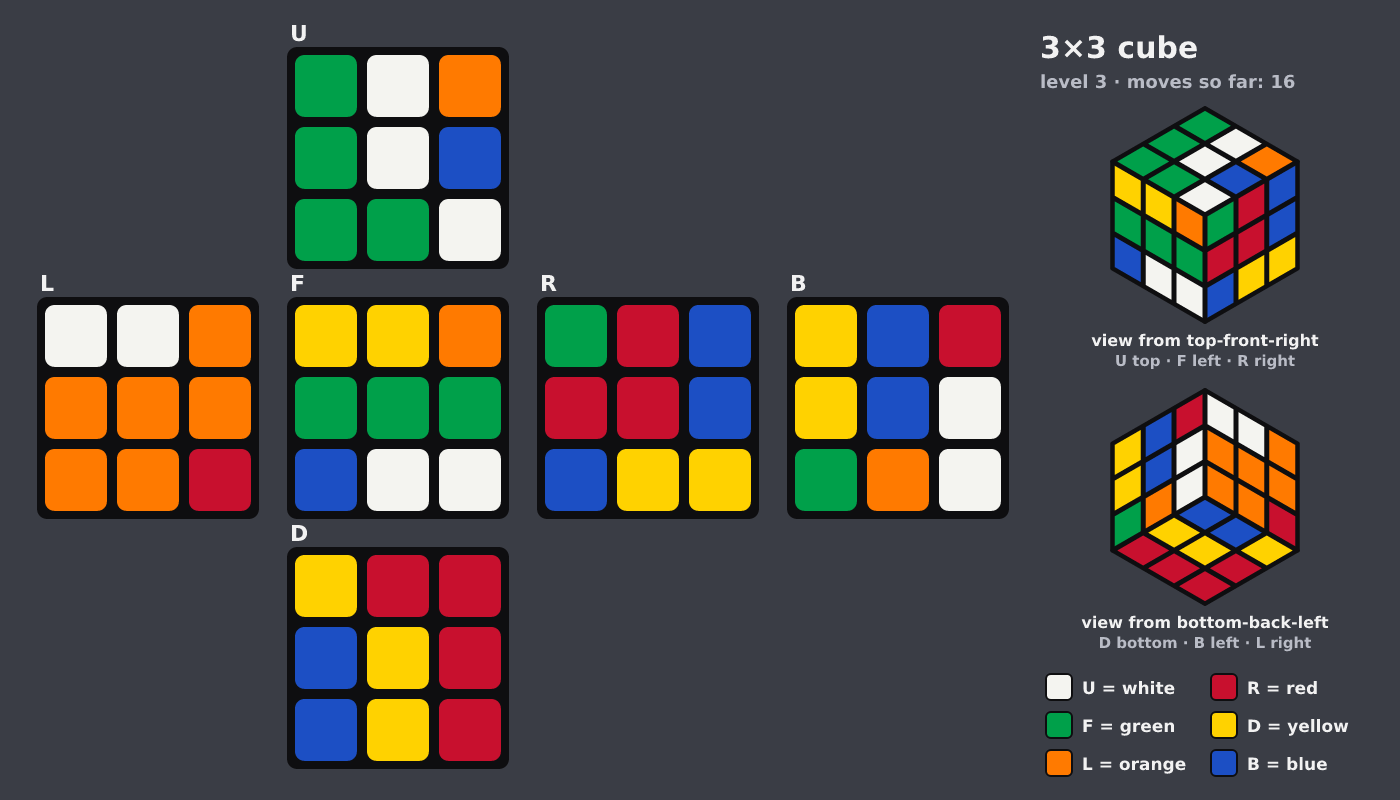 Picture shown to the model: after turn 16 · 16 moves