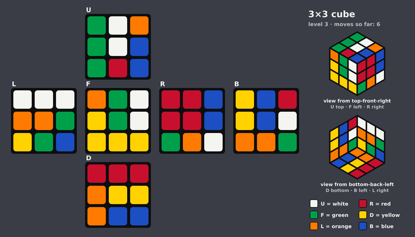 Picture shown to the model: after turn 6 · 6 moves
