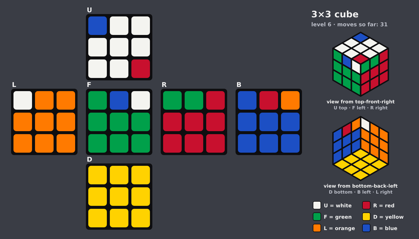 Picture shown to the model: after turn 5 · 31 moves