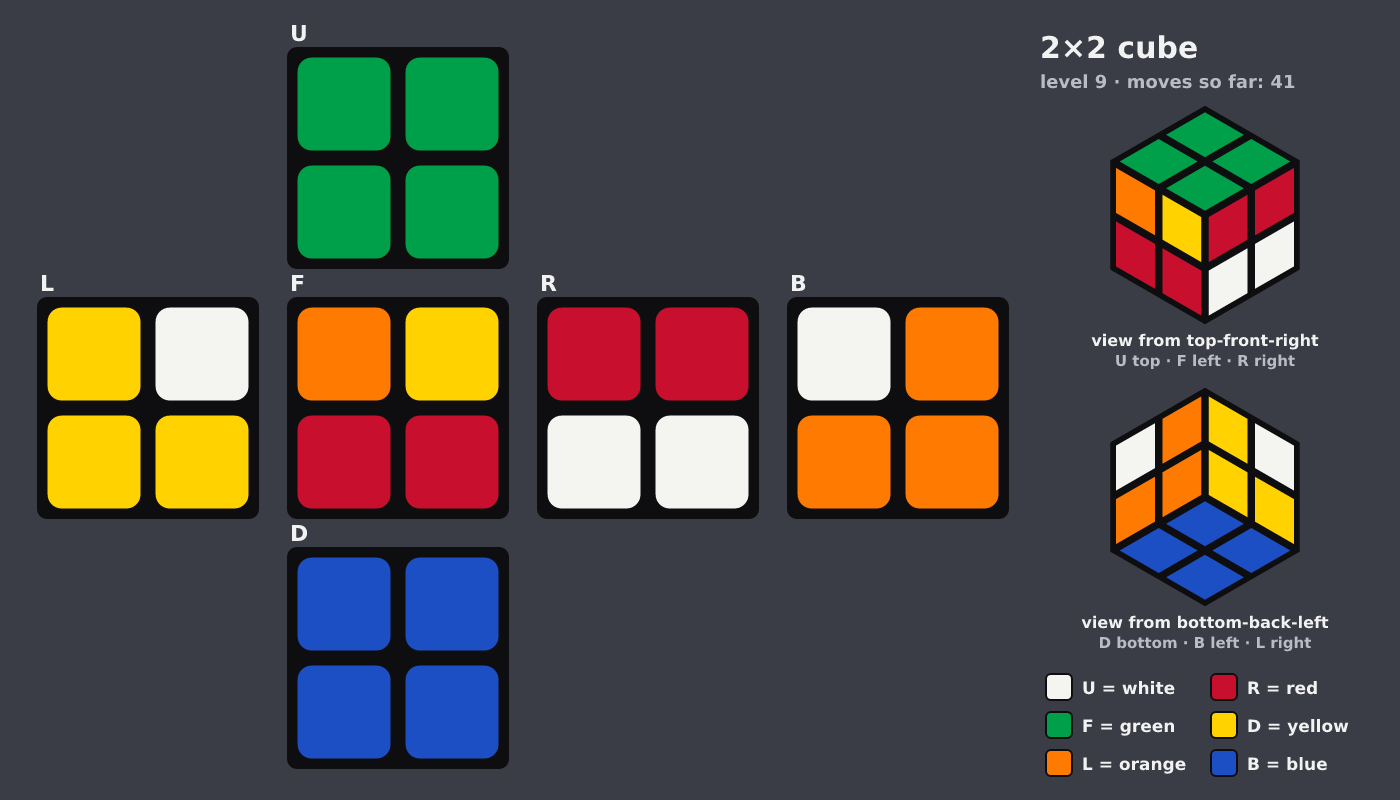 Picture shown to the model: after turn 8 · 41 moves