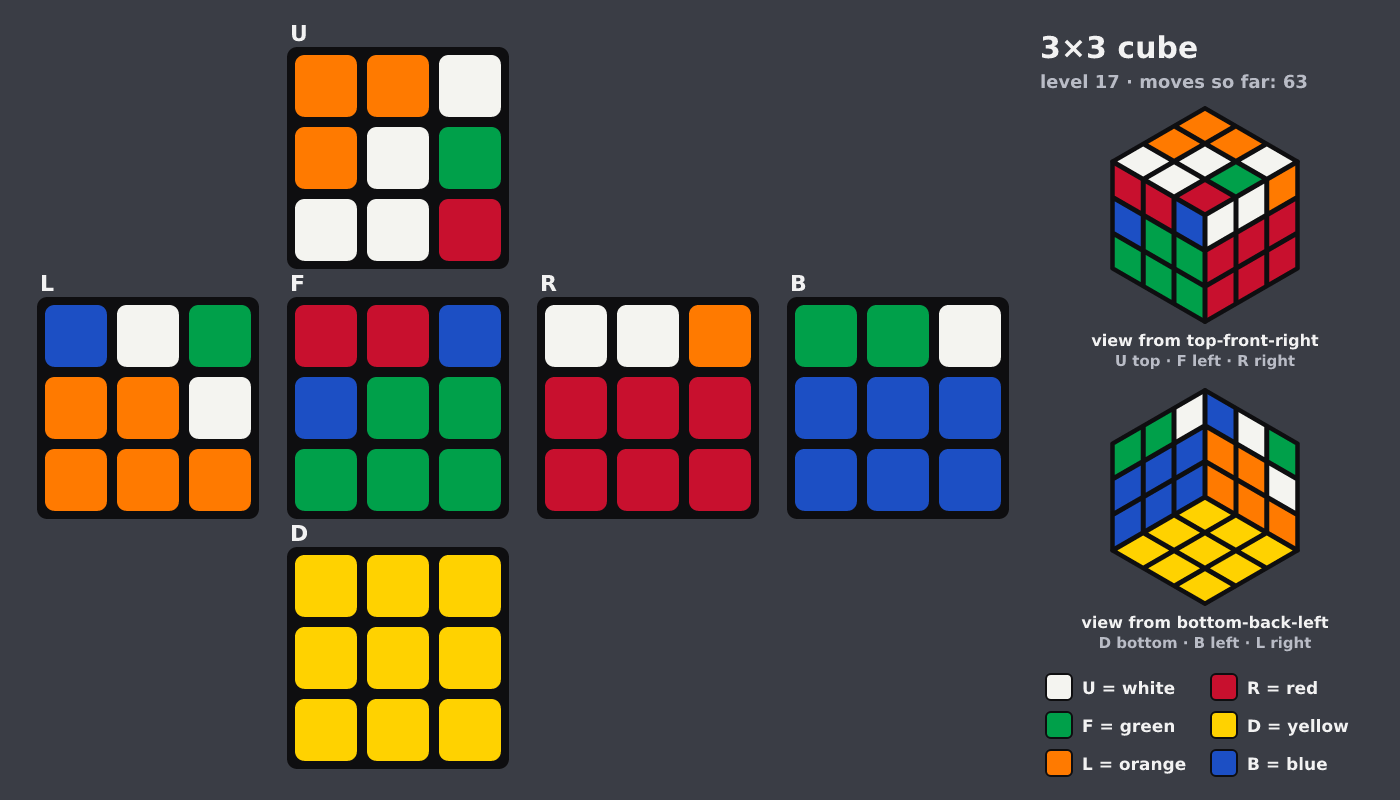 Picture shown to the model: after turn 9 · 63 moves