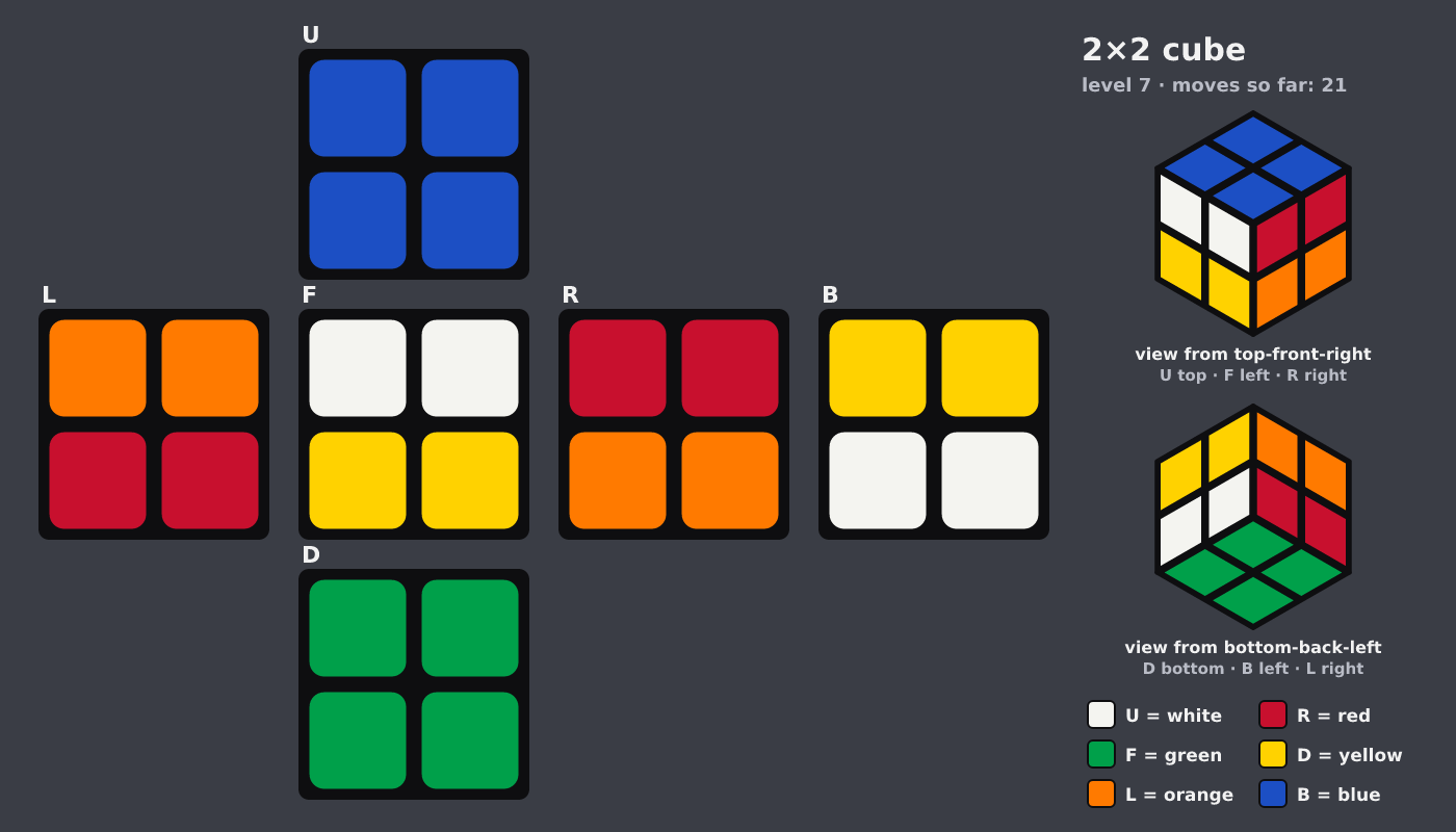 Picture shown to the model: after turn 5 · 21 moves