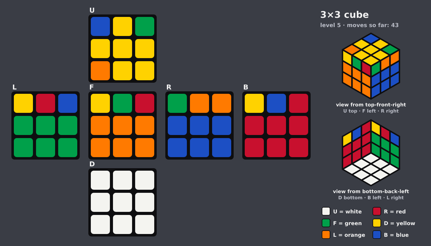 Picture shown to the model: after turn 10 · 43 moves