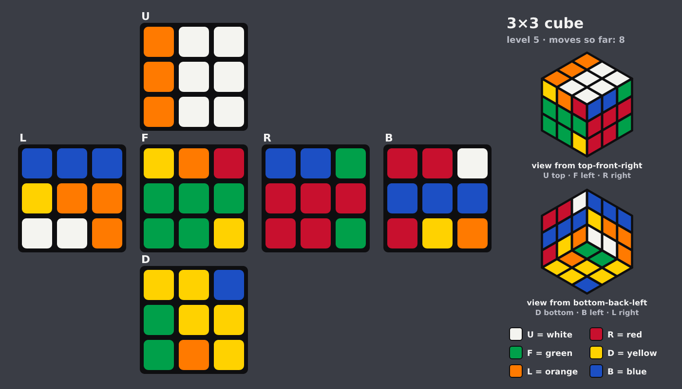Picture shown to the model: after turn 8 · 8 moves