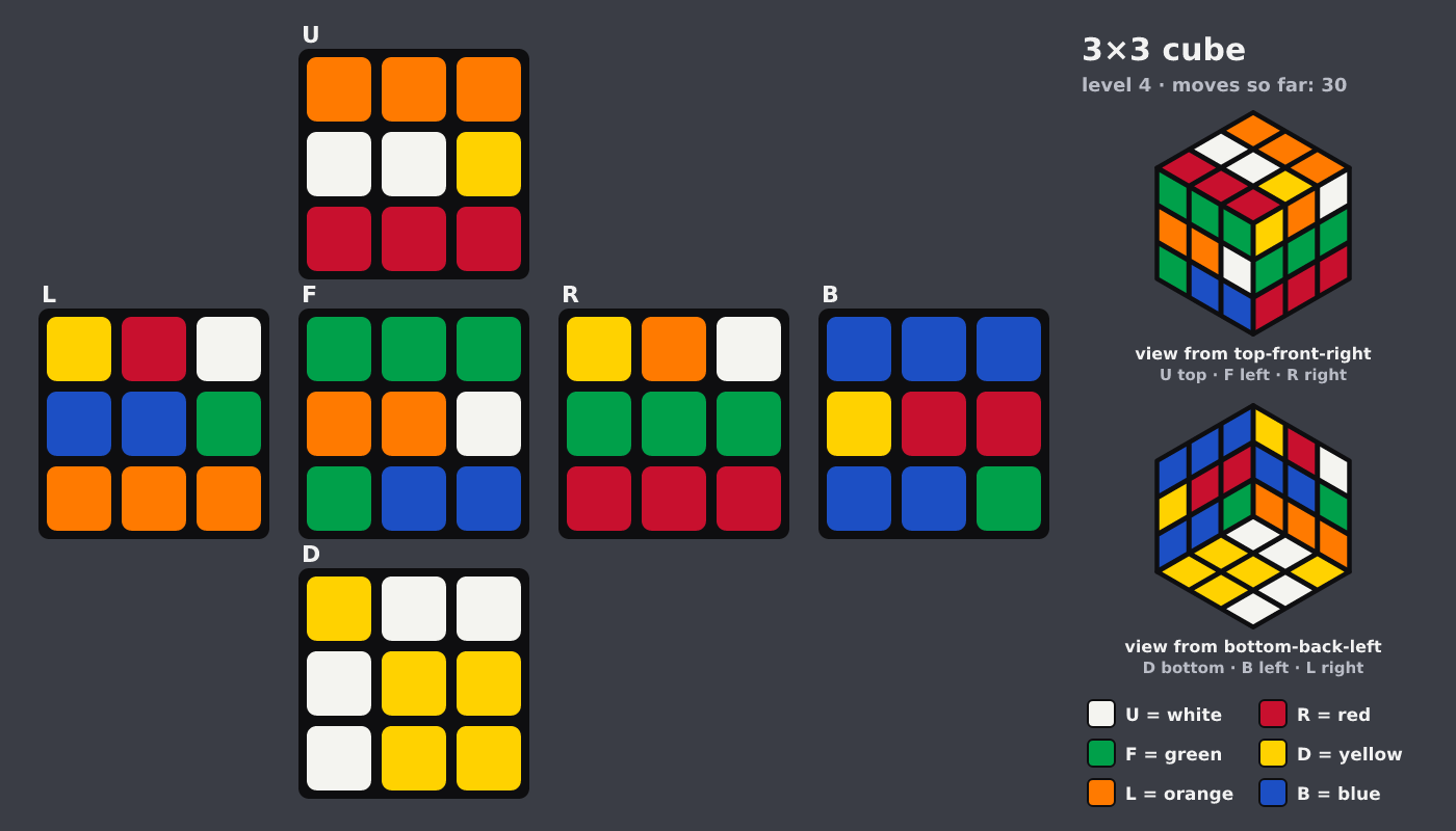 Picture shown to the model: after turn 18 · 30 moves