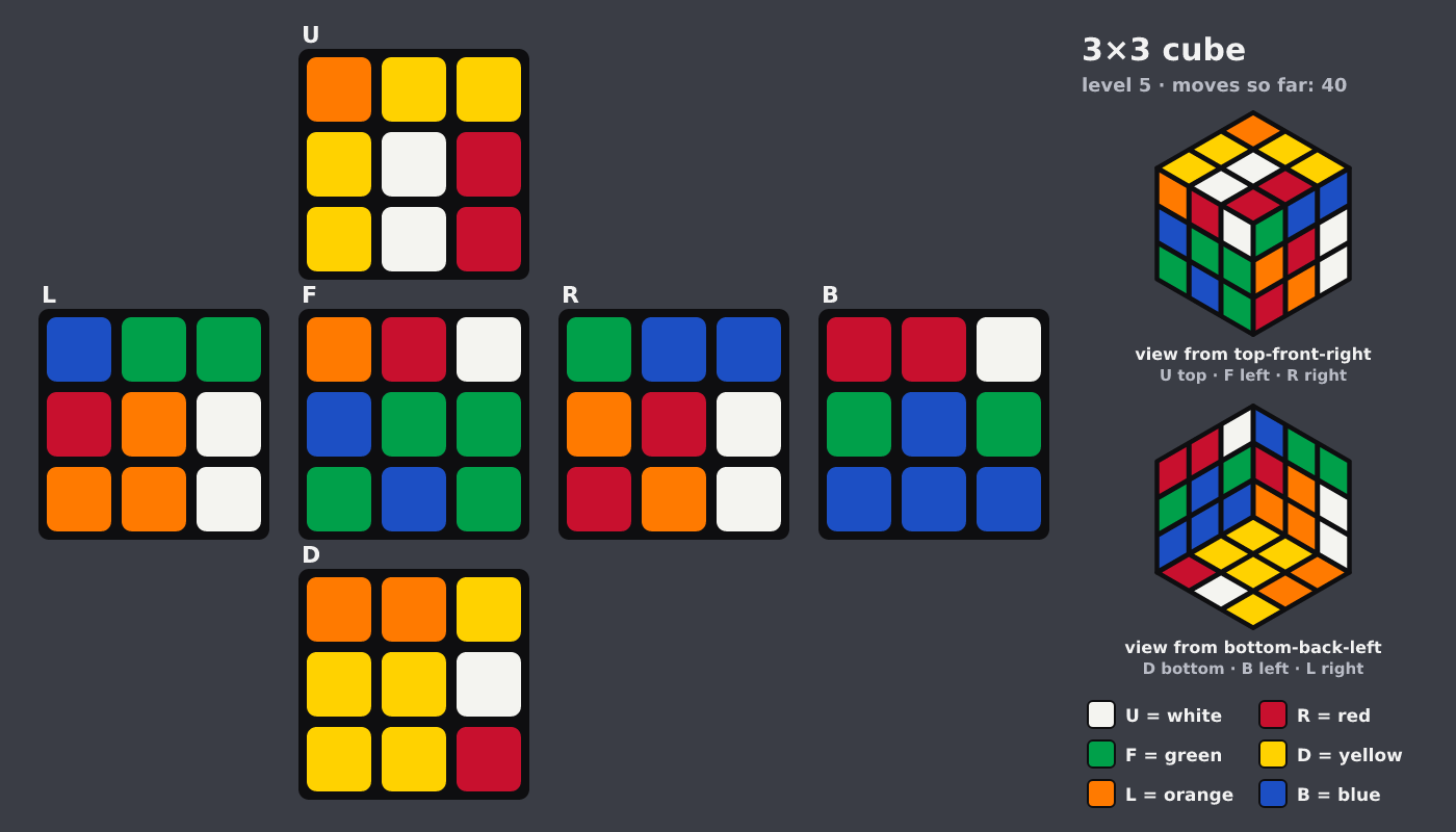 Picture shown to the model: after turn 32 · 40 moves