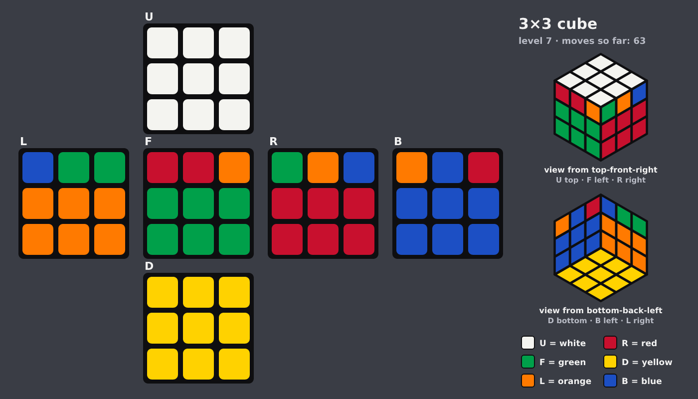 Picture shown to the model: after turn 8 · 63 moves
