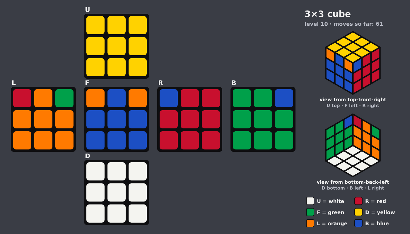 Picture shown to the model: after turn 9 · 61 moves