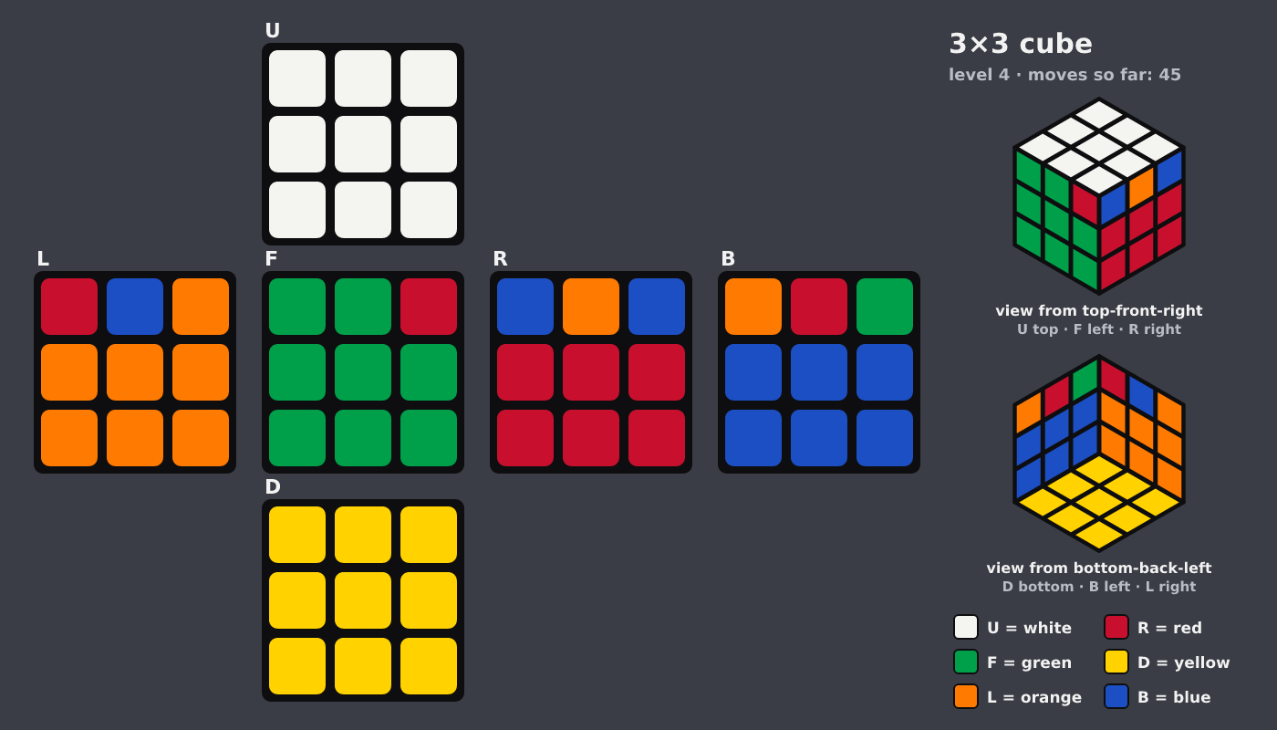 Picture shown to the model: after turn 13 · 45 moves