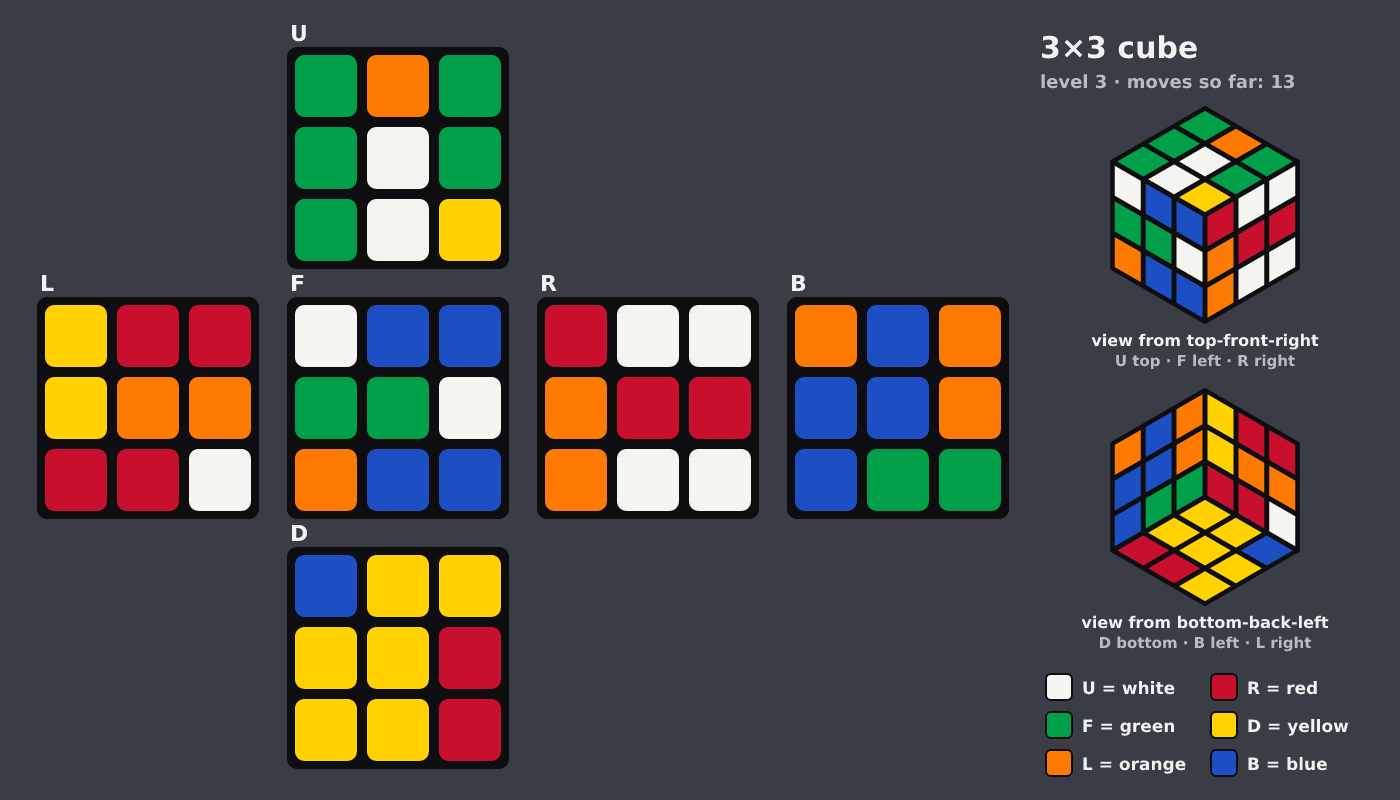 Picture shown to the model: after turn 5 · 13 moves