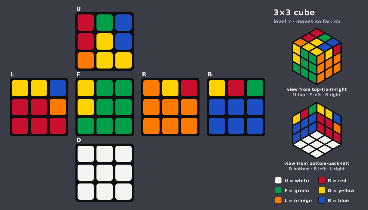 Picture shown to the model: after turn 13 · 45 moves