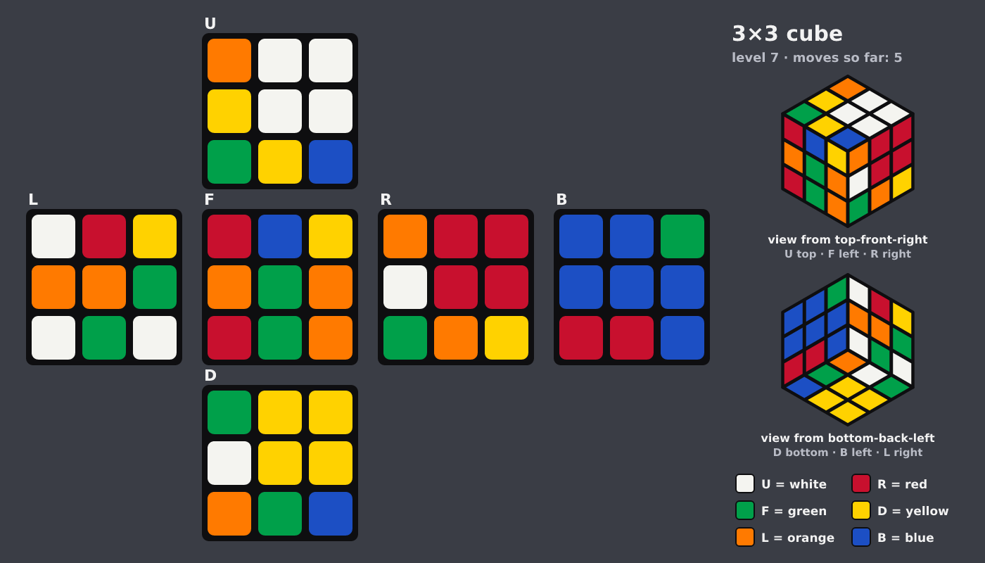 Picture shown to the model: after turn 5 · 5 moves