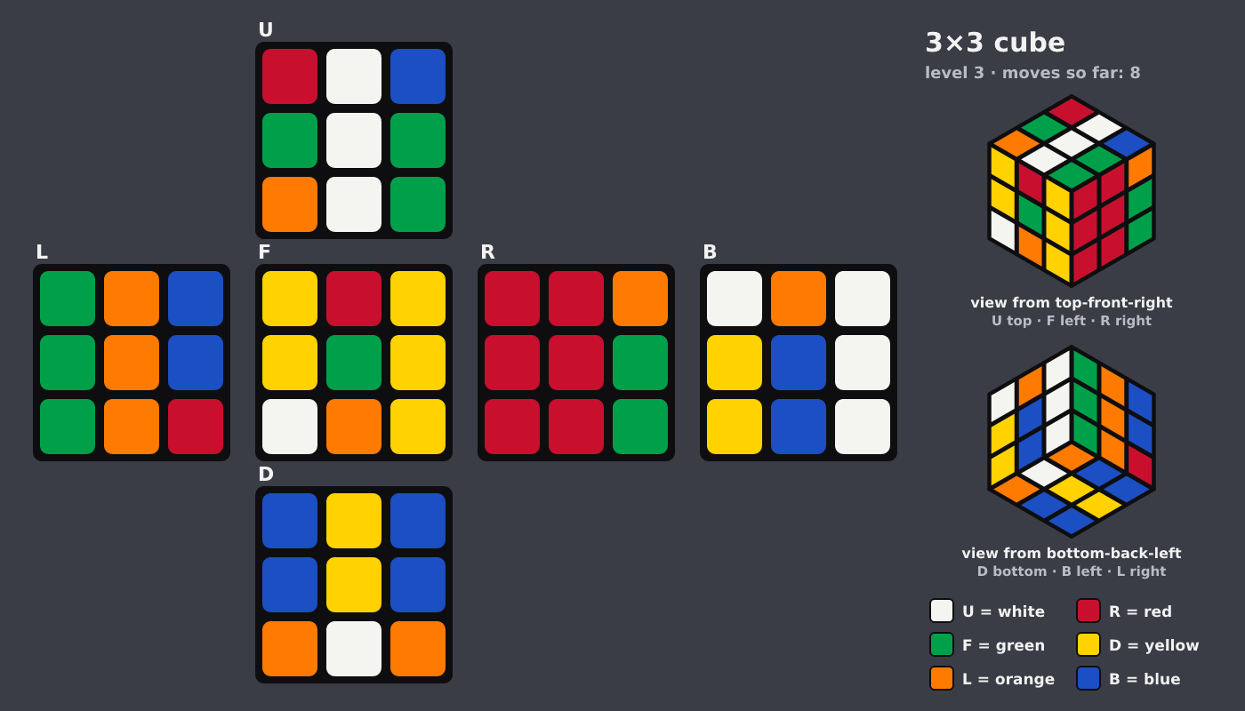 Picture shown to the model: after turn 8 · 8 moves