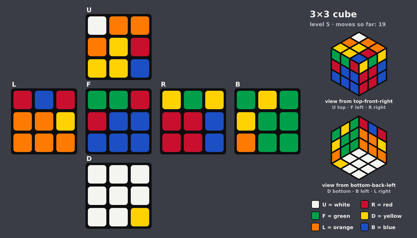 Picture shown to the model: after turn 5 · 19 moves
